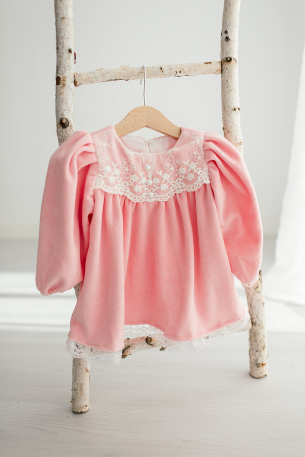 Rochie din catifea cu dantela, Aden