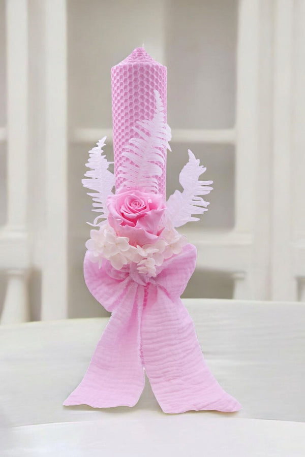 Stock Sale - Lumanare pentru botez, Baby Pink