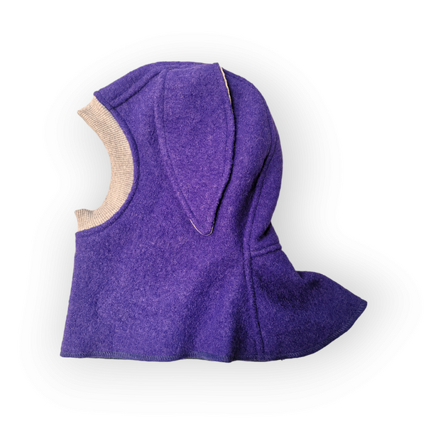 Cagula dublata din lana fiarta, Bunny, Purple