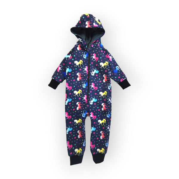 Salopeta din Softshell, dublata cu lana fleece, Unicorns