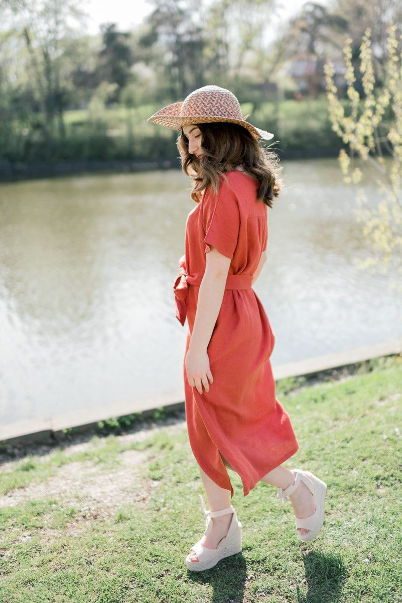 Stock Sale -  Rochie lejera din in prespalat, Mia