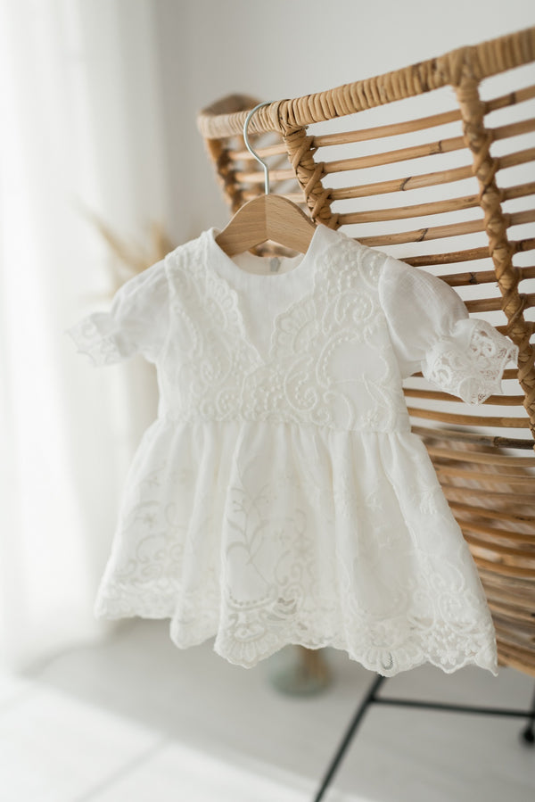 Rochie din in cu dantela, Eileen
