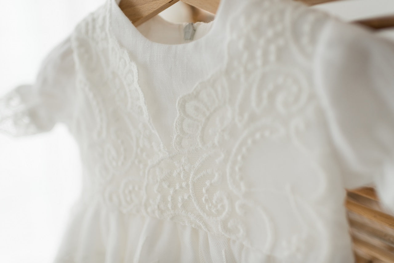Rochie din in cu dantela, Eileen