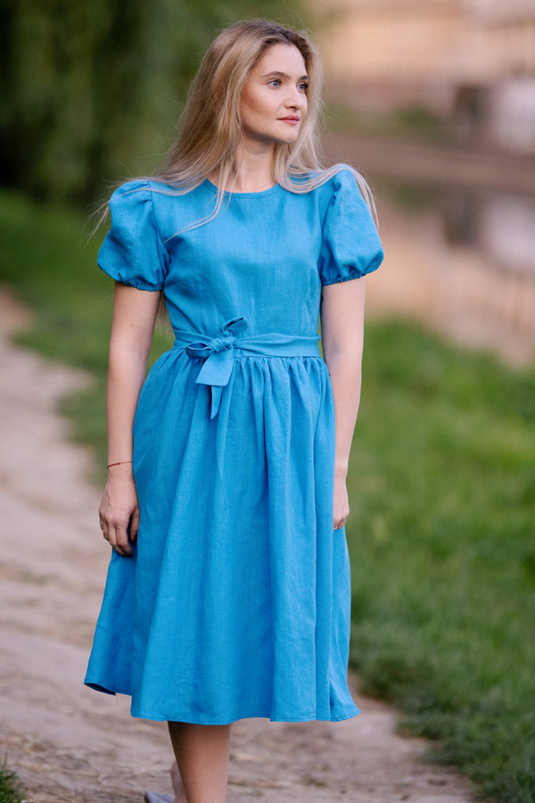 Rochie din in prespălat, Grace