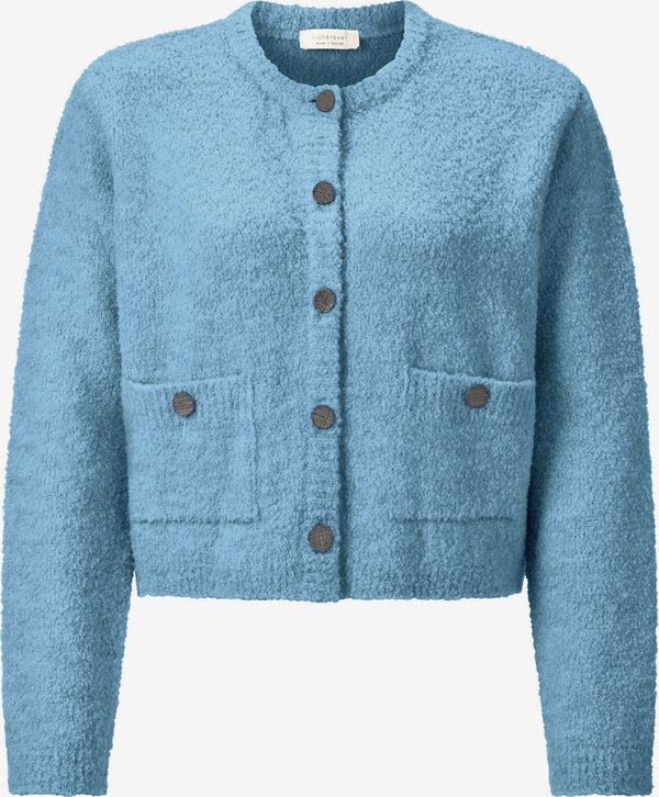 Cardigan pentru femei din lana boucle, Blue