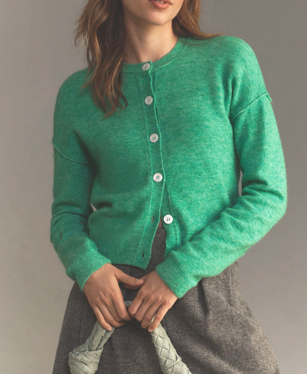 Cardigan pentru femei, din lana, Camille, Verde