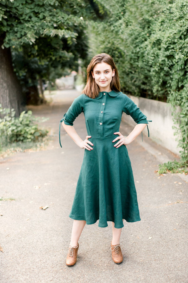 Rochie din in prespalat, Natalie