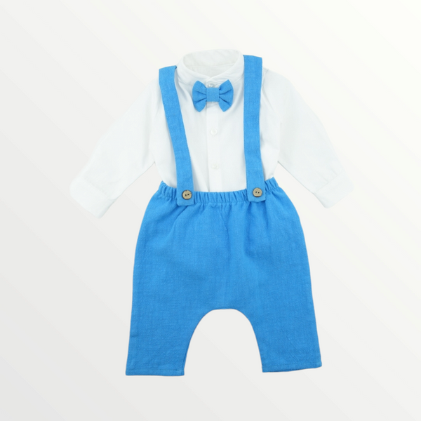 Costum pentru botez Matei, Turquoise
