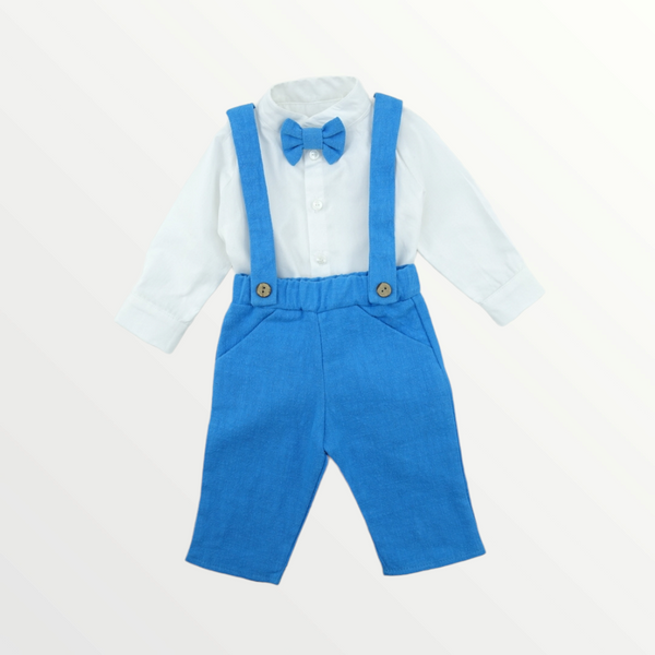 Costum pentru botez Carol, Turquoise