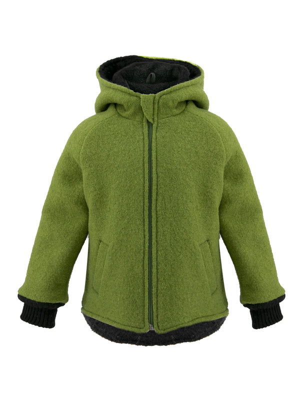 Jacheta dublata din lana fiarta, Green