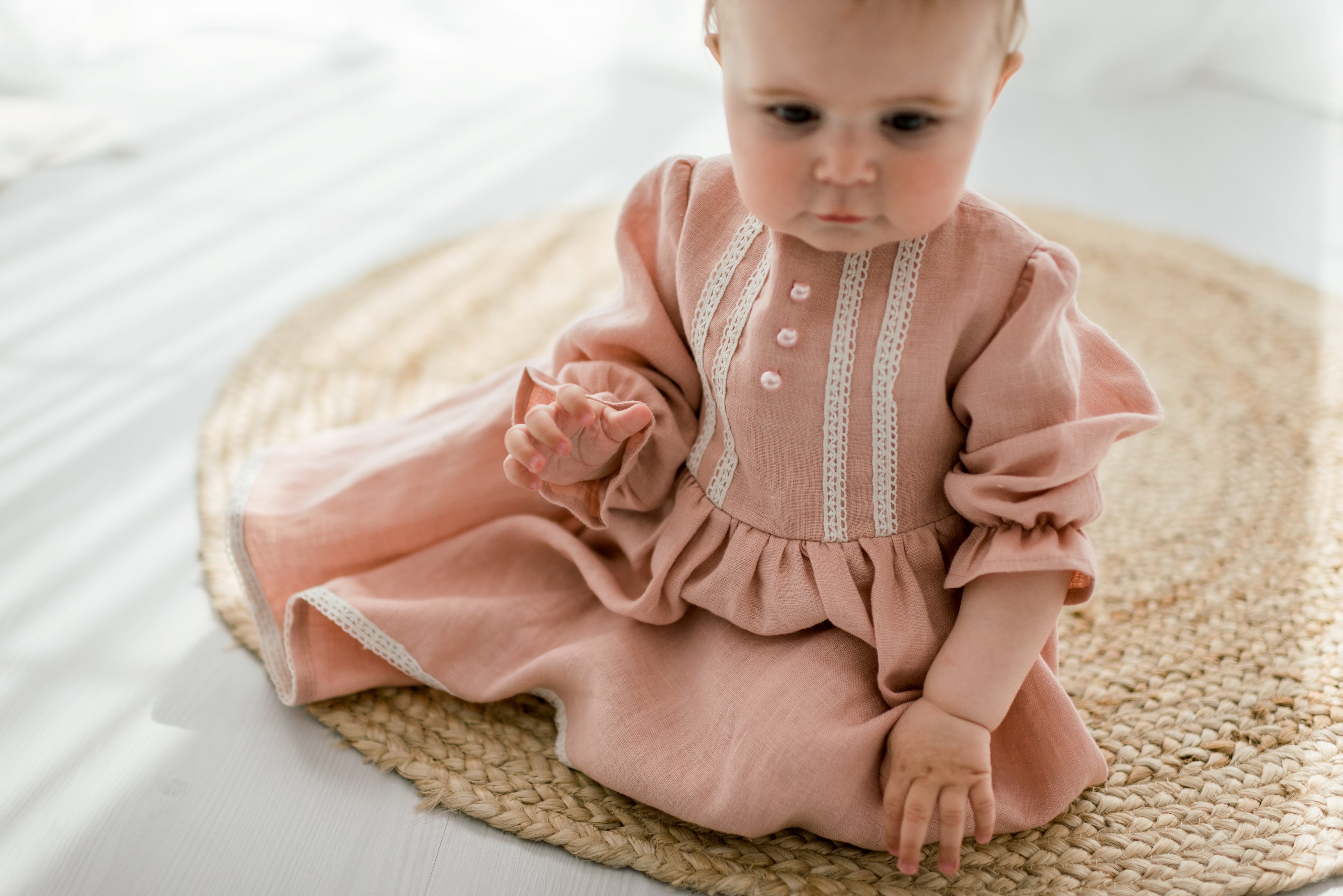 Rochie din in prespalat, Alma