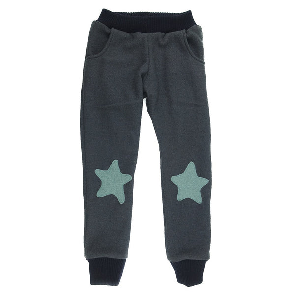 Pantaloni dublati din lana fiarta - Grey