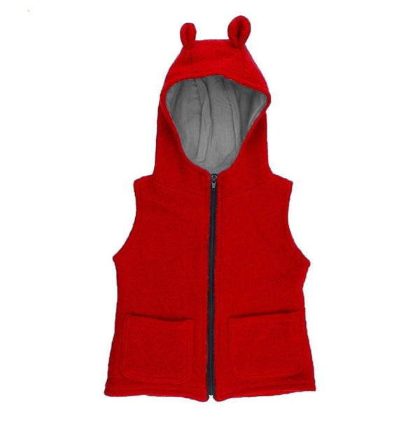 Vesta din lana fiarta, Bear, Rosu